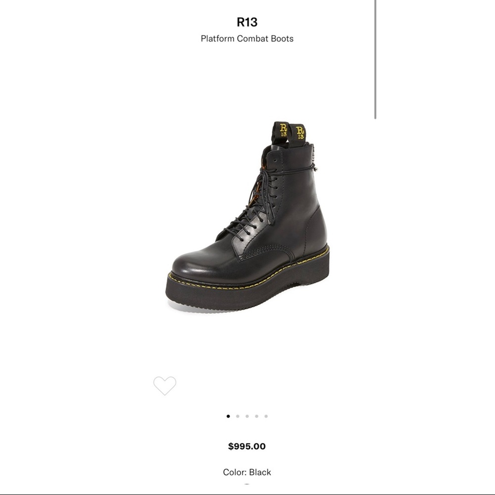 R13 platform combat boots - Picture 2 of 8